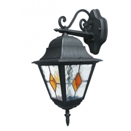 APPLIQUE DOWN PISA NERO/ORO 1XE27 IP44 25,5X46X18,