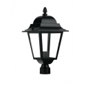 TESTA PALO LANTERNA ROMA NERA 1XE27 21,5X41,5CM