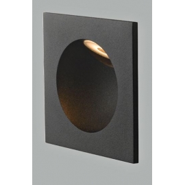 INCASSO LED ONYX NERO 2W 144LM 4000K IP54 9X9X4CM