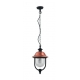 SOSPENSIONE VENEZIA NERA/RAME 1XE27 IP44 25CM