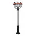 PALO VENEZIA NERO/RAME 3XE27 IP44 230X65CM