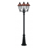 PALO VENEZIA NERO/RAME 3XE27 IP44 230X65CM