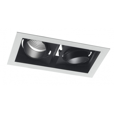 INCASSO LED APOLLO ORIENTABILE BIANCO/NERO 2X10W 1