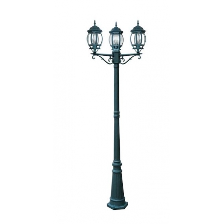 PALO SANTIAGO NERO/VERDE 3XE27 IP44 209X69CM
