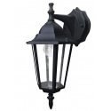 APPLIQUE DOWN MILANO NERA 1XE27 IP44 20,8X36X17CM