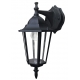 APPLIQUE DOWN MILANO NERA 1XE27 IP44 20,8X36X17CM