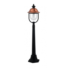 PALETTO VENEZIA NERO/RAME 1XE27 IP44 118X25CM