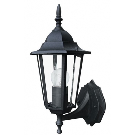 APPLIQUE UP MILANO NERA 1XE27 IP44 20,8X36X17CM