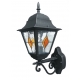 APPLIQUE UP PISA NERO/ORO 1XE27 IP44 25,5X46X18,5C