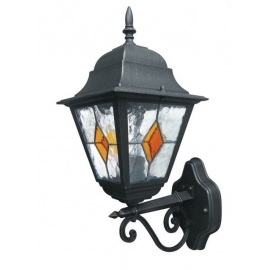 APPLIQUE UP PISA NERO/ORO 1XE27 IP44 25,5X46X18,5C