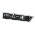 INCASSO LED APOLLO ORIENTABILE BIANCO/NERO 3X10W 2