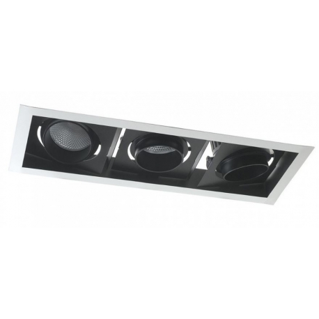 INCASSO LED APOLLO ORIENTABILE BIANCO/NERO 3X10W 2