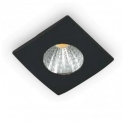 INCASSO LED SIRIO NERO 2W 100LM 4000K 3,5X3,5X2,6C