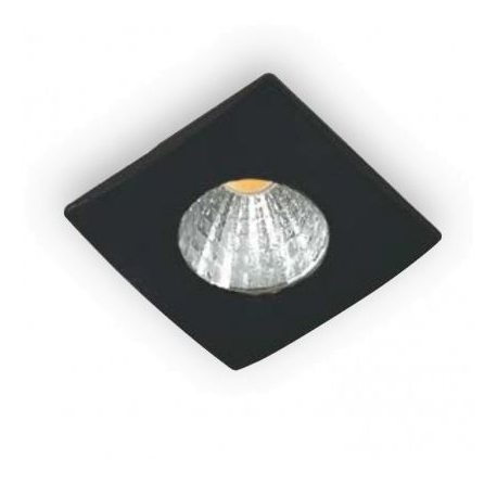 INCASSO LED SIRIO NERO 2W 100LM 4000K 3,5X3,5X2,6C
