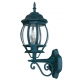 APPLIQUE UP SANTIAGO NERO/VERDE 1XE27 IP44 25X46X1