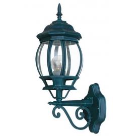 APPLIQUE UP SANTIAGO NERO/VERDE 1XE27 IP44 25X46X1