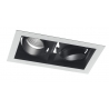 INCASSO LED APOLLO ORIENTABILE BIANCO/NERO 2X30W 4