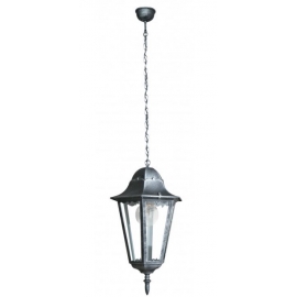 SOSPENSIONE FIRENZE NERA/ARGENTO 1XE27 IP44 21CM