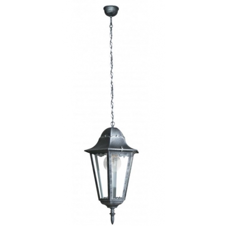 SOSPENSIONE FIRENZE NERA/ARGENTO 1XE27 IP44 21CM