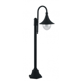 PALETTO PAVIA NERO 1XE27 IP44 130X51CM