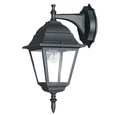 APPLIQUE DOWN ROMA NERA 1XE27 IP44 19,5X35X14,6CM