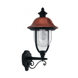 APPLIQUE UP VENEZIA NERO/RAME 1XE27 IP44 29X52,5X2