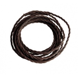 CAVO ELETTRICO CLAY IN TESSUTO MARRONE 2X0,75 2500