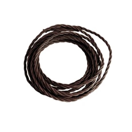 CAVO ELETTRICO CLAY IN TESSUTO MARRONE 2X0,75 2500