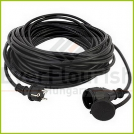 EXTENSAO 20M H05VV-F 3G1.5MM² PRETO