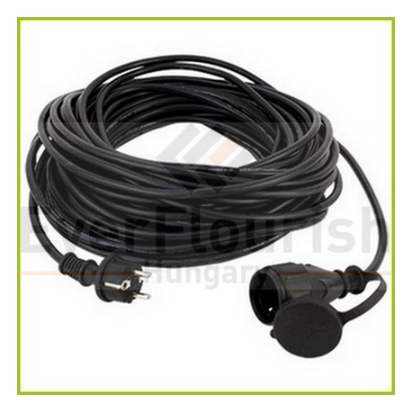 EXTENSAO 20M H05VV-F 3G1.5MM² PRETO
