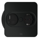 TWIST 2 QUADRADO PRETO 1x SCHUKO + 2x USB CHARGER