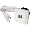 MÓDULO ENCASTRAR BRANCO 2x USB 5 V DC 60x60x49mm