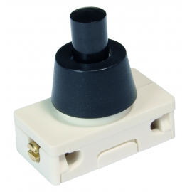 push-button switch, black, thread lenght 7,5mm