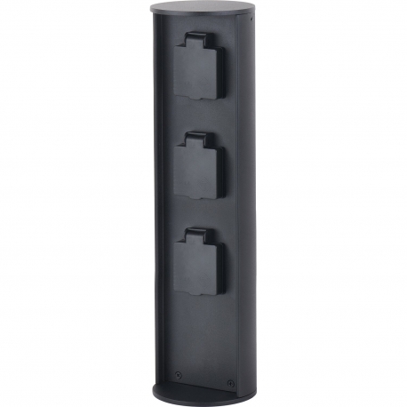 POSTE JARDIM REDONDO 3xSCHUKO 400mm max.3500W IP44