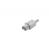 FICHA IEC C13 FEMEA 70° 10A CINZA