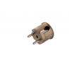 FICHA SCHUKO MACHO 90º 250VAC 16A DOURADA