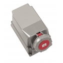 FICHA DE PAREDE CEE, IP67, 63A, 4 PÓLOS, 400V, 6H,