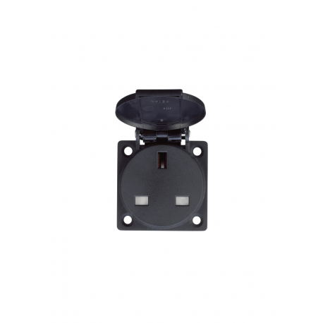 FICHA INTEGRADA NORMA UK, PRETA, 250 V/13 A, IP54