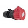 CONECTOR CEE, IP44, 32A, 4 PÓLOS, 400V, 6H, VERMEL
