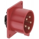 FICHA PARA APARELHO CEE, RETO, IP44, 16A, 3 POLOS,