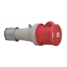 CONECTOR CEE, IP44, 63A, 5 PÓLOS, 400V, 6H, VERMEL