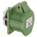 FICHA FLANGEADA CEE, RETA, IP44, 16A, 3 POLOS, 24/