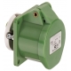FICHA FLANGEADA CEE, RETA, IP44, 32A, 2 POLOS, 24/