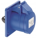 FICHA FLANGEADA CEE, RETA, IP44, 16A, 3 POLOS, 110