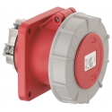 FICHA FLANGEADA CEE, RETA, IP67, 63A, 5 POLOS, 230