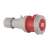 CONECTOR CEE, IP67, 63A, 4 PÓLOS, 400V, 6H, VERMEL