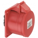 FICHA FLANGEADA CEE, RETA, IP44, 32A, 3 POLOS, 230