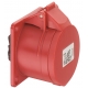 FICHA FLANGEADA CEE, RETA, IP44, 32A, 3 POLOS, 230