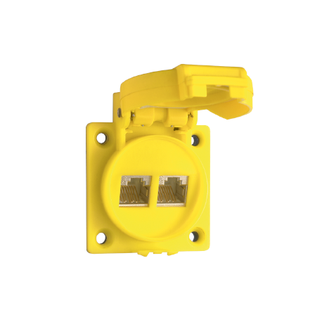 TOMADA AMARELA 1x RJ45 Cat.6 IP55