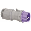 FICHA CEE, IP44, 16A, 3 PÓLOS, 24V, ROXO